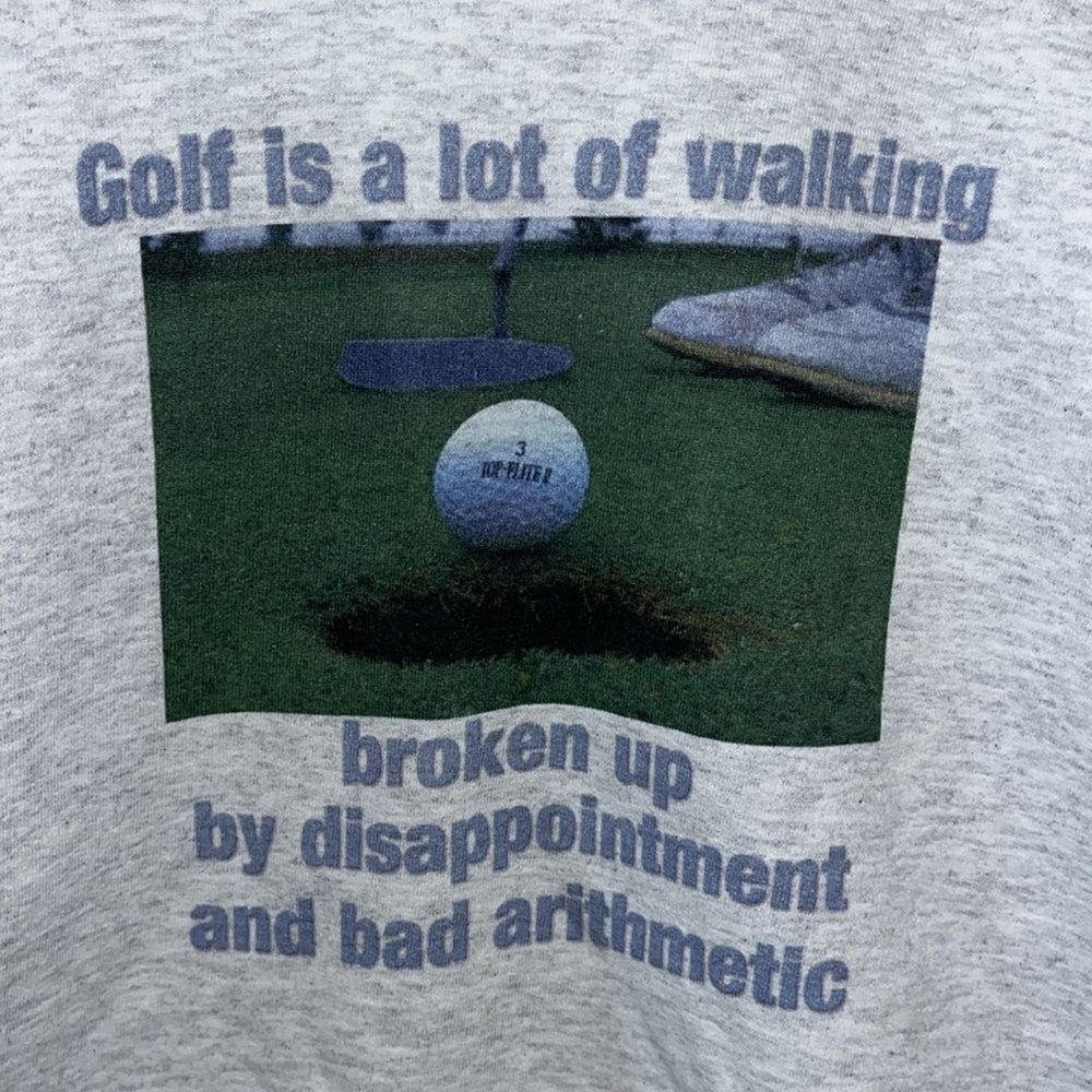 Funny Graphic Golf Lots of Walking Disappointment bad arithmetic Gray Sweatshirt